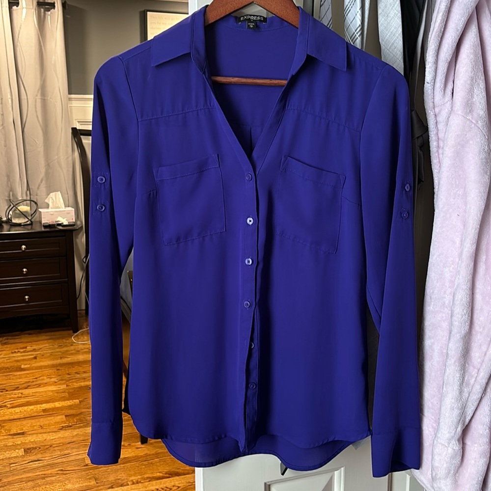 Bright purple express blouse